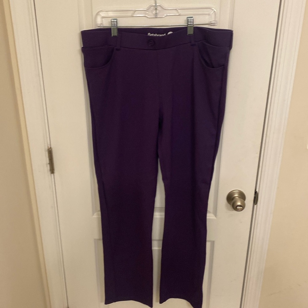 Betabrand Purple Dress Yoga Pants Straight leg NWOT sz XL